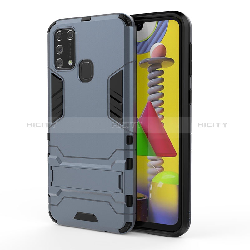 Custodia Silicone e Plastica Opaca Cover con Supporto KC2 per Samsung Galaxy M31