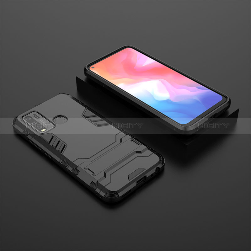 Custodia Silicone e Plastica Opaca Cover con Supporto KC2 per Vivo Y50 Nero