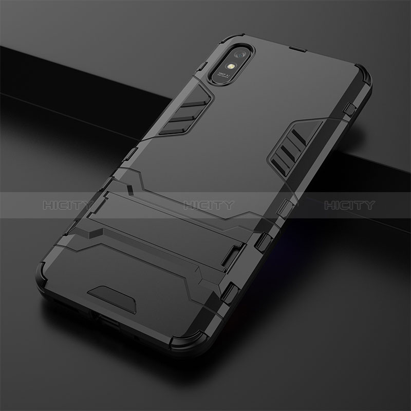 Custodia Silicone e Plastica Opaca Cover con Supporto KC2 per Xiaomi Redmi 9A