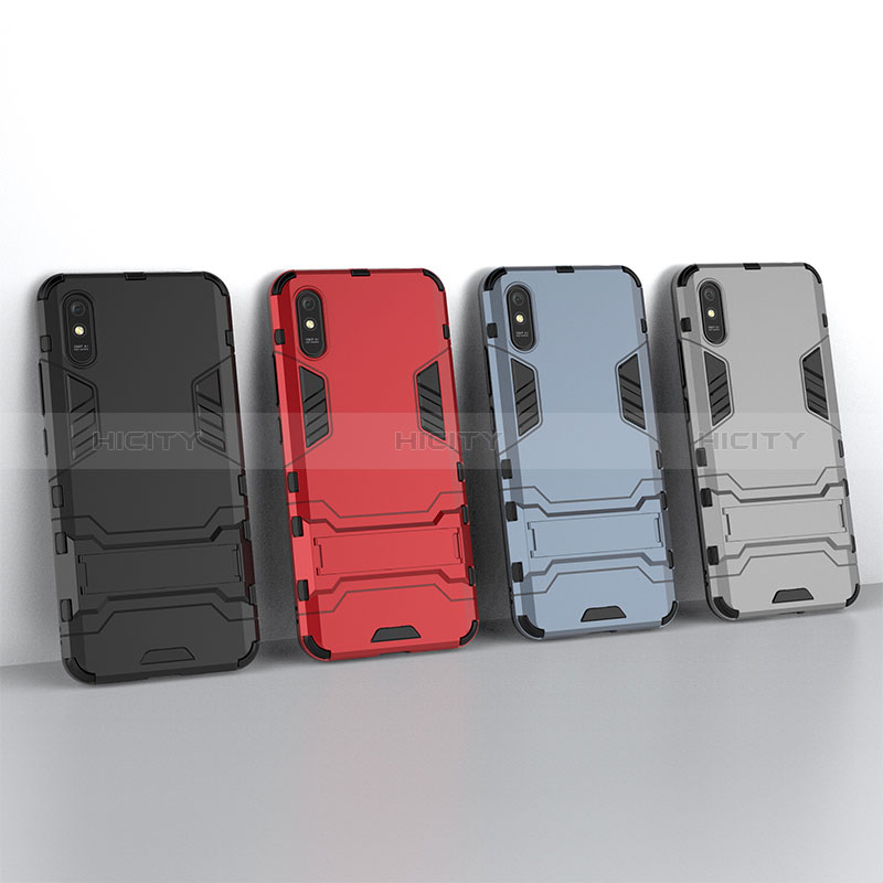 Custodia Silicone e Plastica Opaca Cover con Supporto KC2 per Xiaomi Redmi 9AT