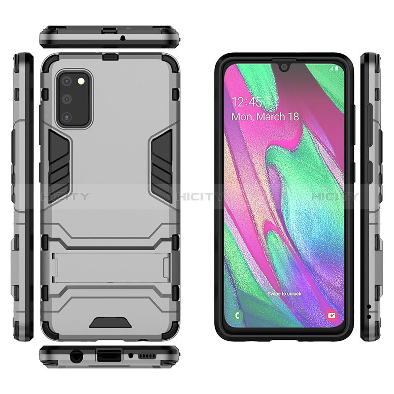 Custodia Silicone e Plastica Opaca Cover con Supporto KC3 per Samsung Galaxy A41