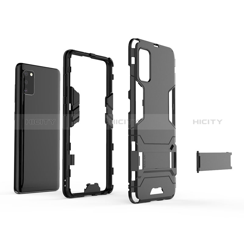 Custodia Silicone e Plastica Opaca Cover con Supporto KC3 per Samsung Galaxy A41