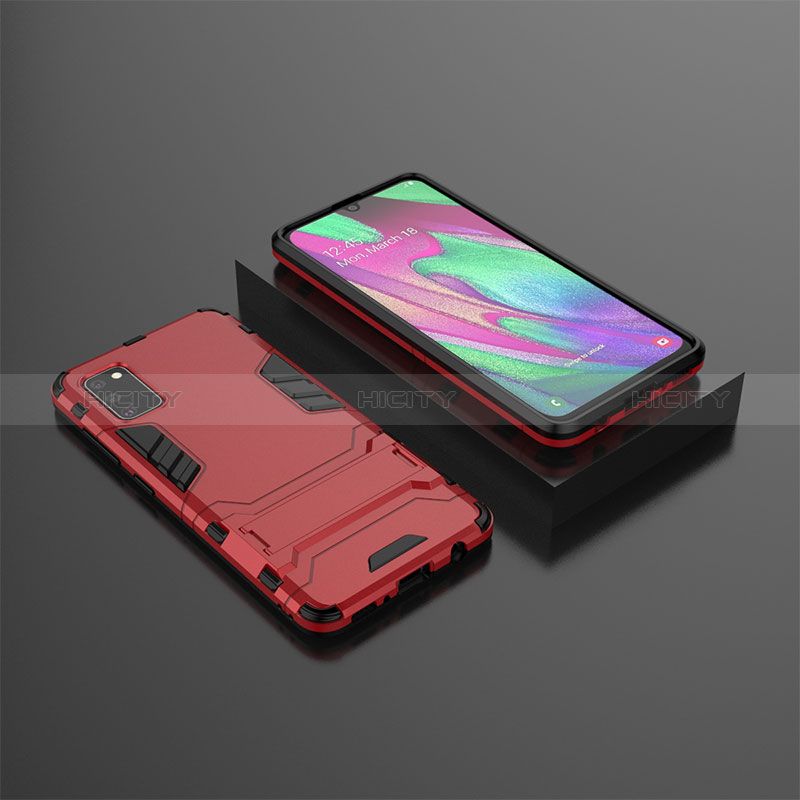 Custodia Silicone e Plastica Opaca Cover con Supporto KC3 per Samsung Galaxy A41