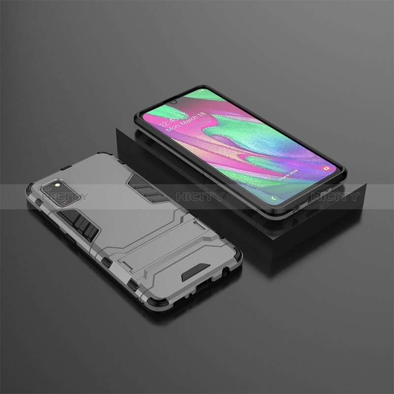 Custodia Silicone e Plastica Opaca Cover con Supporto KC3 per Samsung Galaxy A41