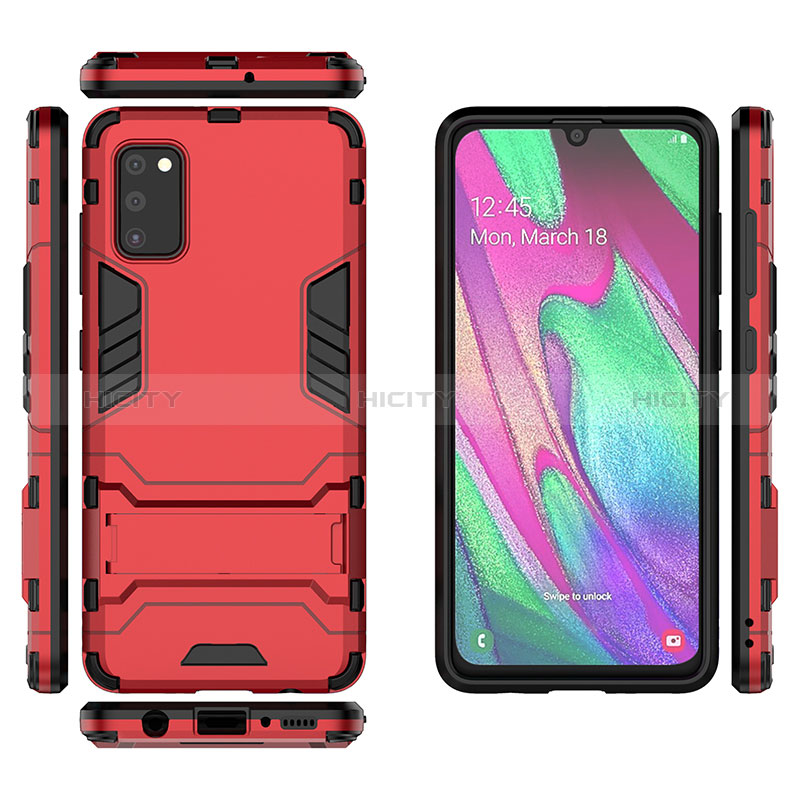 Custodia Silicone e Plastica Opaca Cover con Supporto KC3 per Samsung Galaxy A41