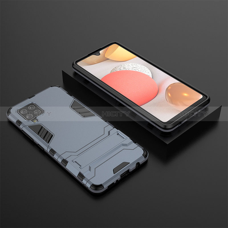 Custodia Silicone e Plastica Opaca Cover con Supporto KC3 per Samsung Galaxy A42 5G