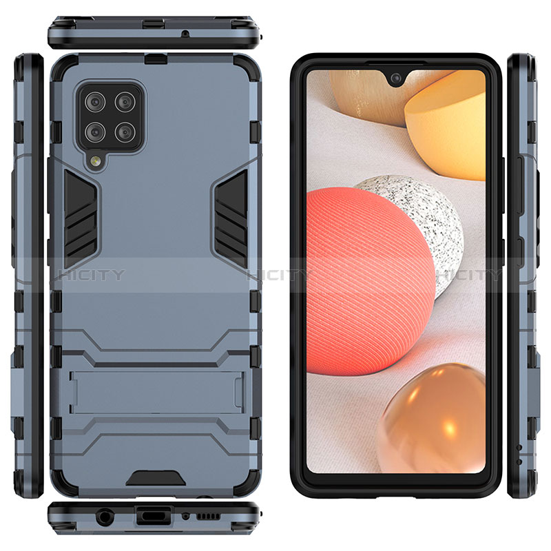 Custodia Silicone e Plastica Opaca Cover con Supporto KC3 per Samsung Galaxy A42 5G