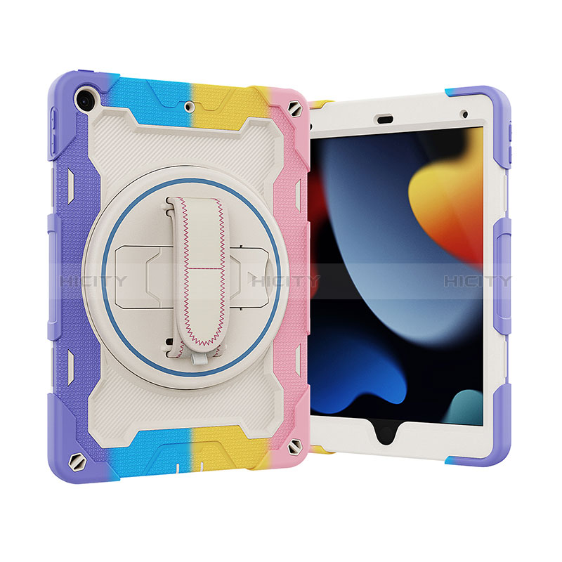 Custodia Silicone e Plastica Opaca Cover con Supporto L03 per Apple iPad 10.2 (2019)