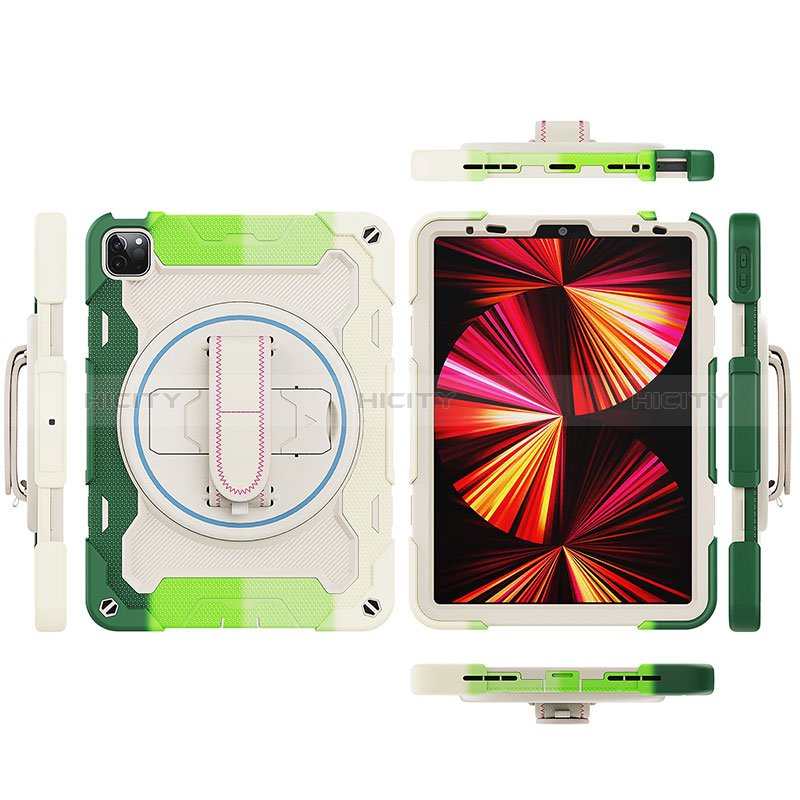 Custodia Silicone e Plastica Opaca Cover con Supporto L03 per Apple iPad Pro 11 (2022)