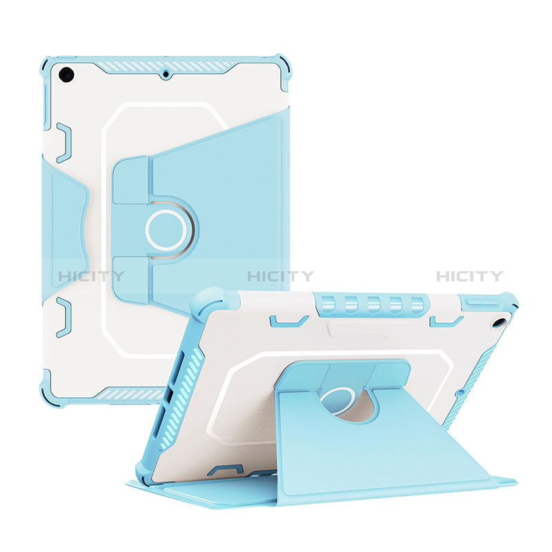 Custodia Silicone e Plastica Opaca Cover con Supporto L04 per Apple iPad 10.2 (2019) Blu