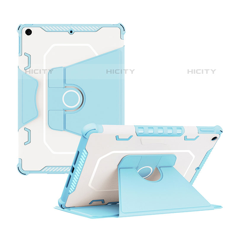 Custodia Silicone e Plastica Opaca Cover con Supporto L04 per Apple iPad 10.2 (2020) Blu