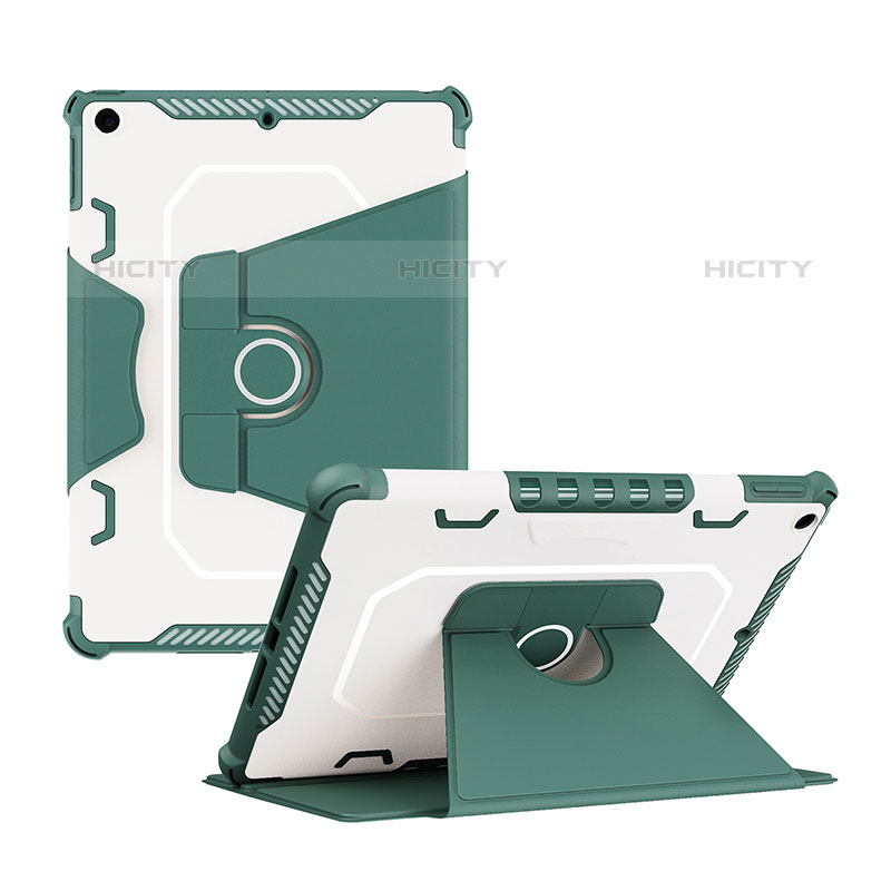 Custodia Silicone e Plastica Opaca Cover con Supporto L04 per Apple iPad 10.2 (2020) Verde