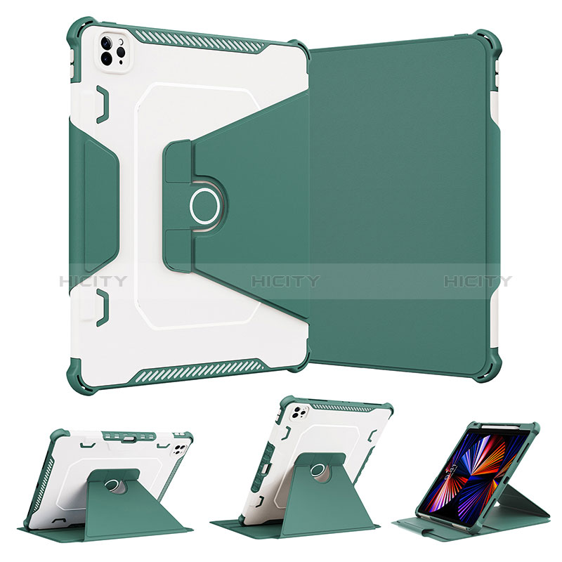 Custodia Silicone e Plastica Opaca Cover con Supporto L04 per Apple iPad Pro 12.9 (2022)