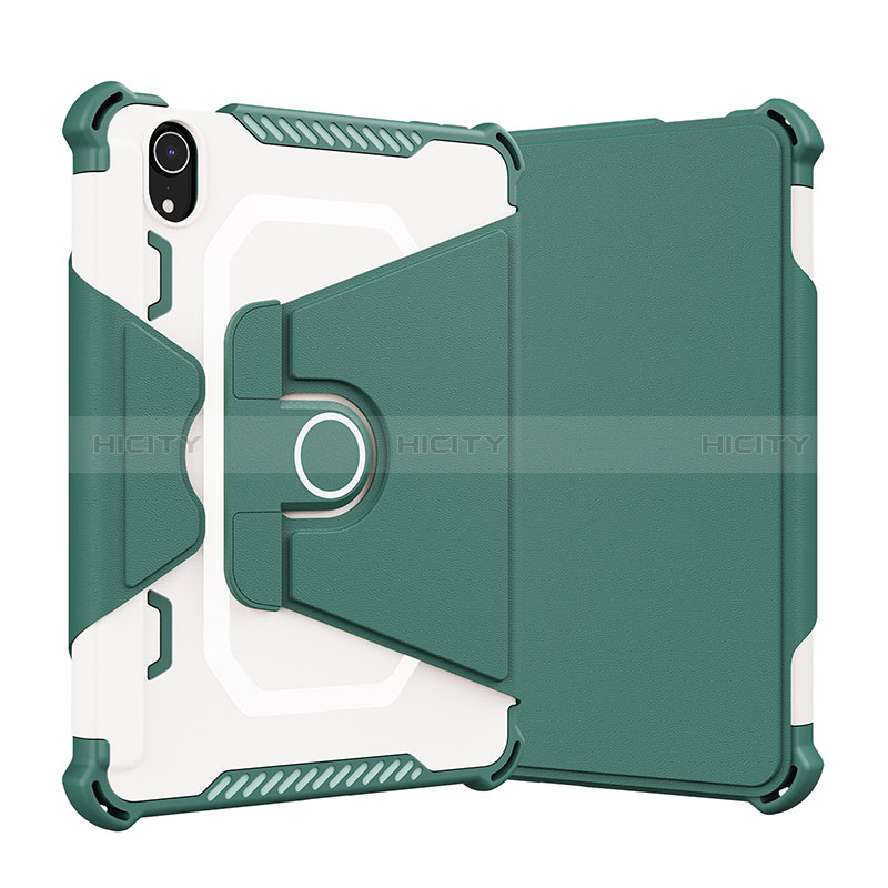 Custodia Silicone e Plastica Opaca Cover con Supporto L05 per Apple iPad Mini 6 Verde