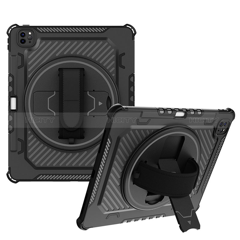 Custodia Silicone e Plastica Opaca Cover con Supporto L06 per Apple iPad Pro 12.9 (2021)