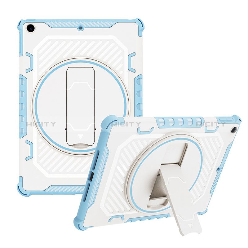 Custodia Silicone e Plastica Opaca Cover con Supporto L08 per Apple iPad 10.2 (2019)