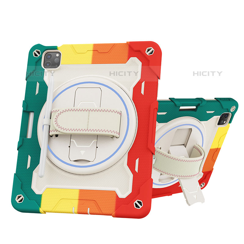 Custodia Silicone e Plastica Opaca Cover con Supporto L10 per Apple iPad Pro 11 (2021)