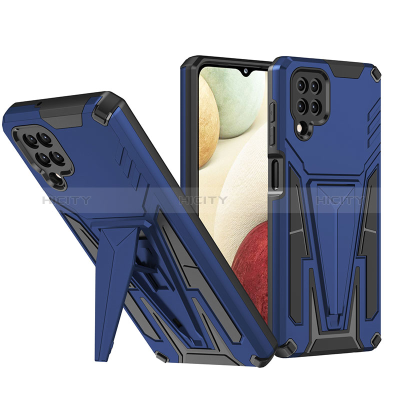 Custodia Silicone e Plastica Opaca Cover con Supporto MQ1 per Samsung Galaxy A12 5G