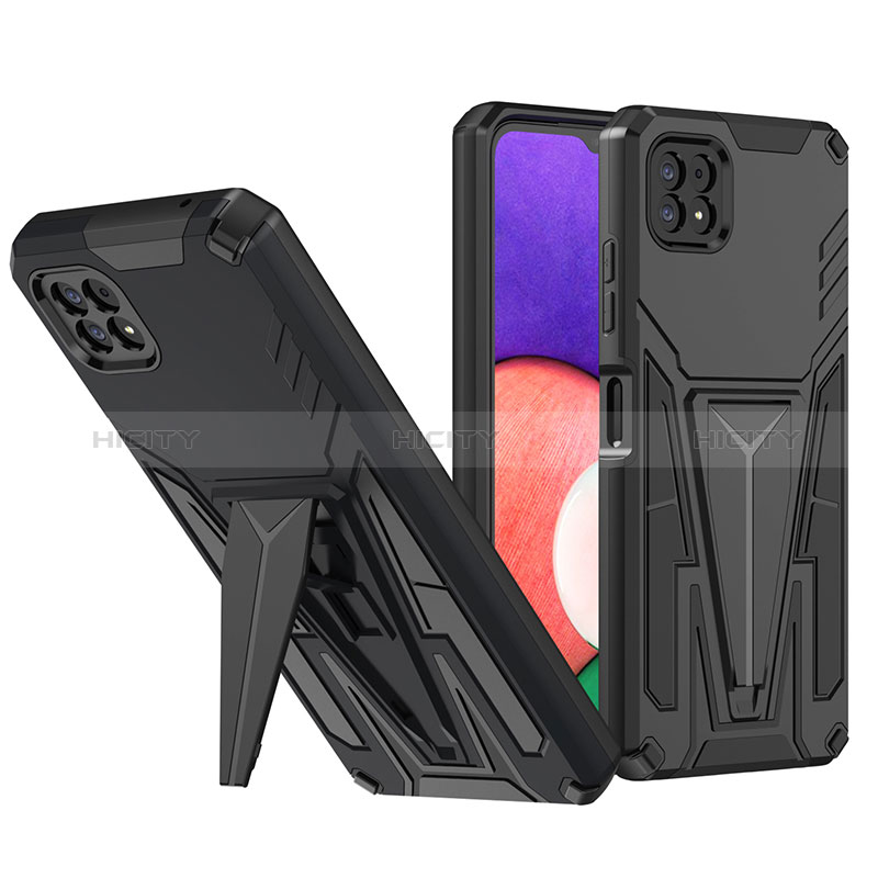 Custodia Silicone e Plastica Opaca Cover con Supporto MQ1 per Samsung Galaxy A22s 5G