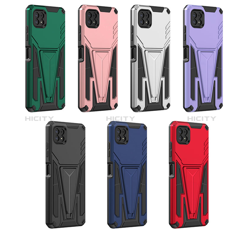 Custodia Silicone e Plastica Opaca Cover con Supporto MQ1 per Samsung Galaxy A22s 5G