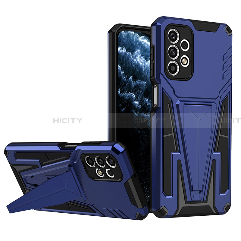 Custodia Silicone e Plastica Opaca Cover con Supporto MQ1 per Samsung Galaxy A23 4G