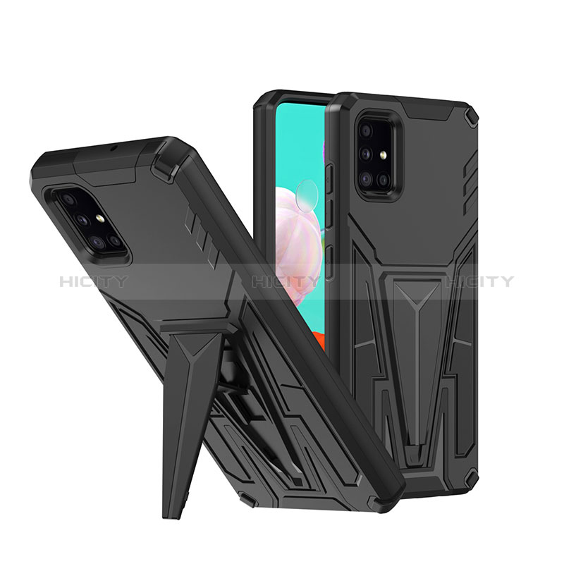 Custodia Silicone e Plastica Opaca Cover con Supporto MQ1 per Samsung Galaxy A51 4G