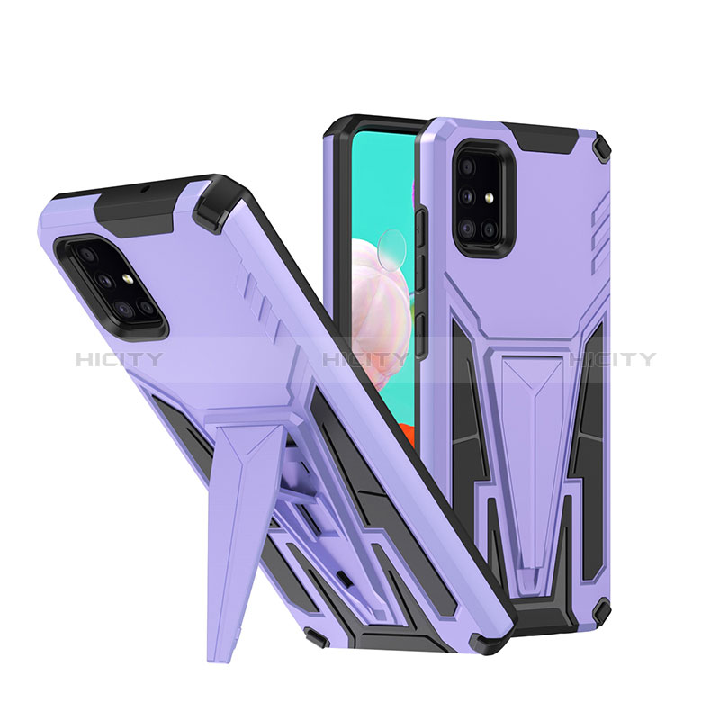 Custodia Silicone e Plastica Opaca Cover con Supporto MQ1 per Samsung Galaxy A51 4G