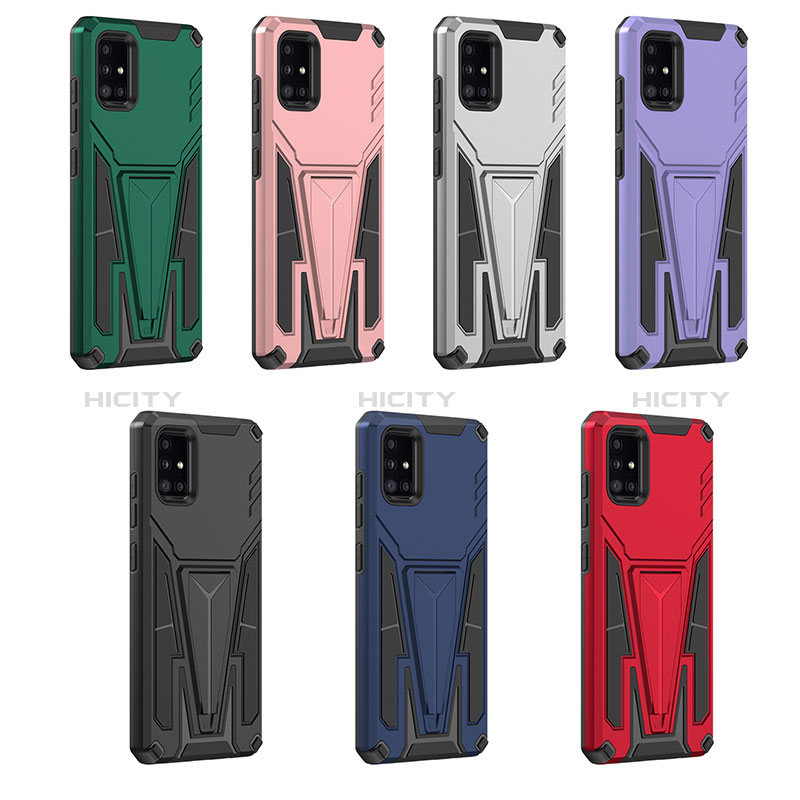 Custodia Silicone e Plastica Opaca Cover con Supporto MQ1 per Samsung Galaxy A51 4G