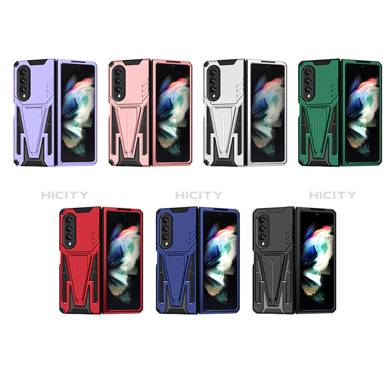 Custodia Silicone e Plastica Opaca Cover con Supporto MQ1 per Samsung Galaxy Z Fold3 5G