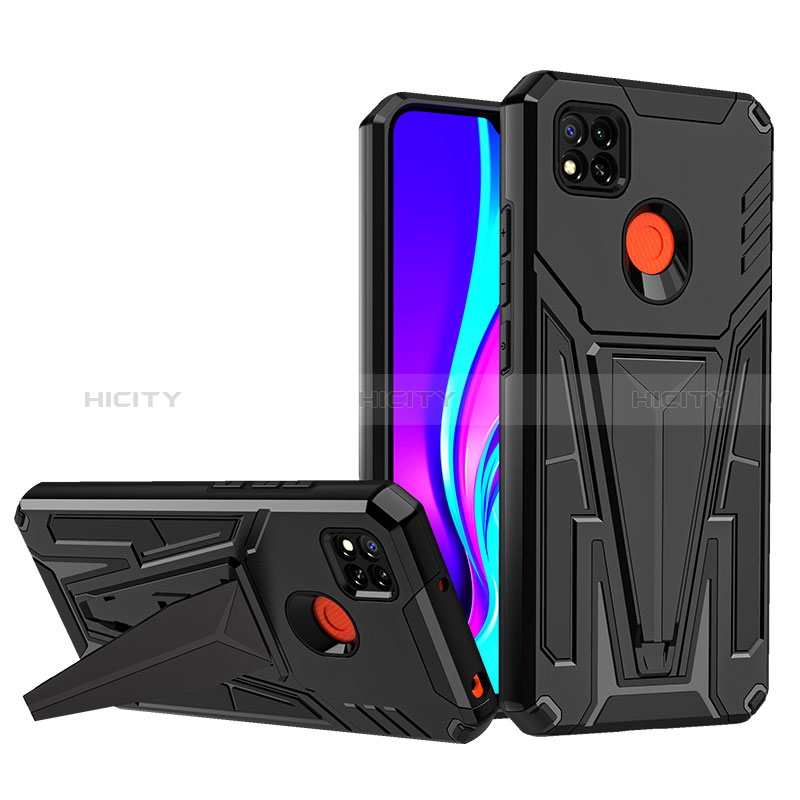 Custodia Silicone e Plastica Opaca Cover con Supporto MQ1 per Xiaomi Redmi 9 Activ