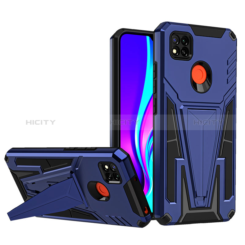 Custodia Silicone e Plastica Opaca Cover con Supporto MQ1 per Xiaomi Redmi 9 Activ