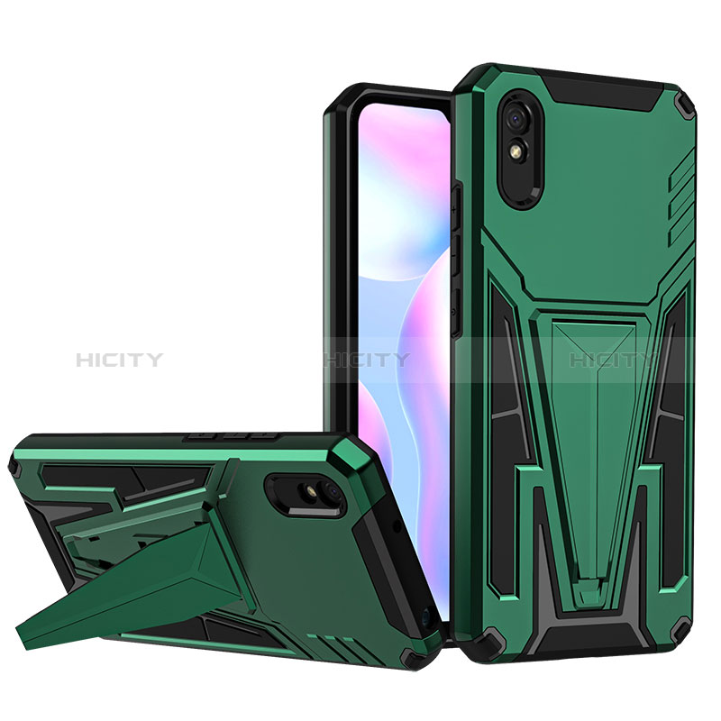 Custodia Silicone e Plastica Opaca Cover con Supporto MQ1 per Xiaomi Redmi 9AT