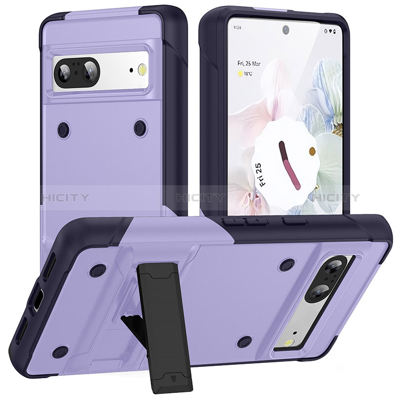 Custodia Silicone e Plastica Opaca Cover con Supporto MQ2 per Google Pixel 7 5G