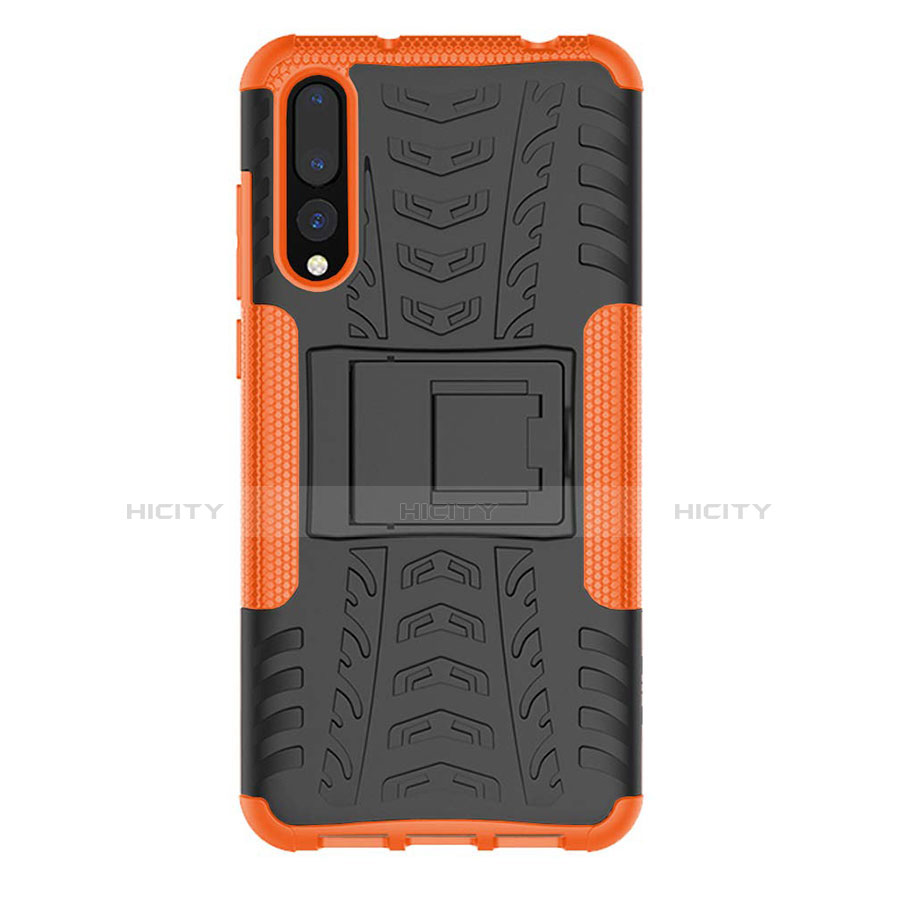 Custodia Silicone e Plastica Opaca Cover con Supporto P02 per Huawei P20 Pro