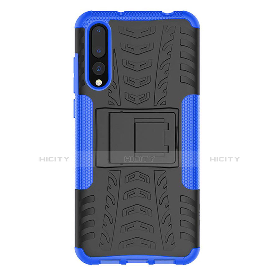 Custodia Silicone e Plastica Opaca Cover con Supporto P02 per Huawei P20 Pro