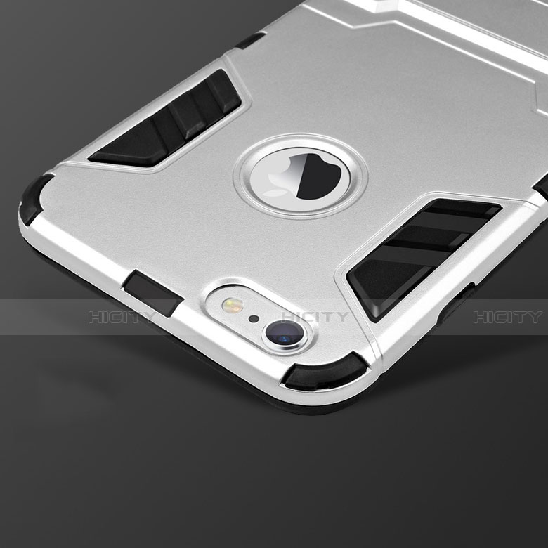 Custodia Silicone e Plastica Opaca Cover con Supporto per Apple iPhone 6S Plus