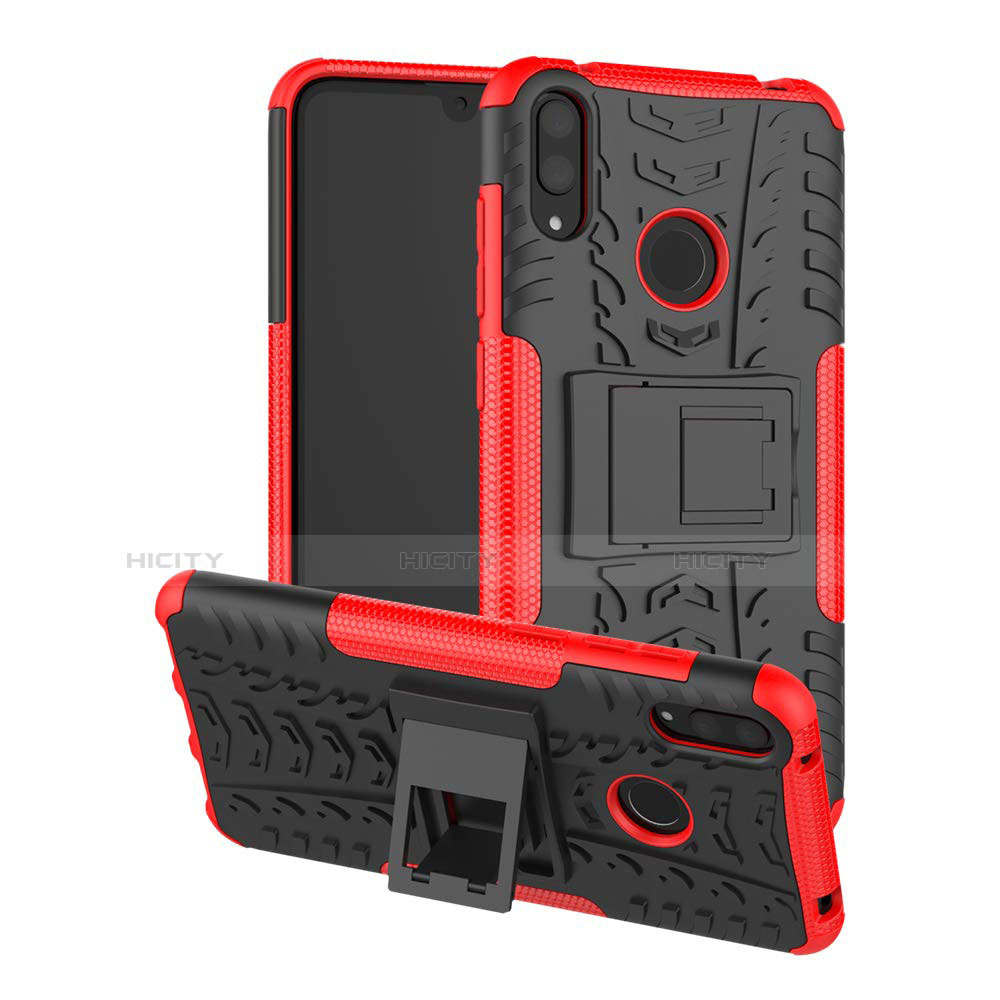 Custodia Silicone e Plastica Opaca Cover con Supporto per Huawei Enjoy 9