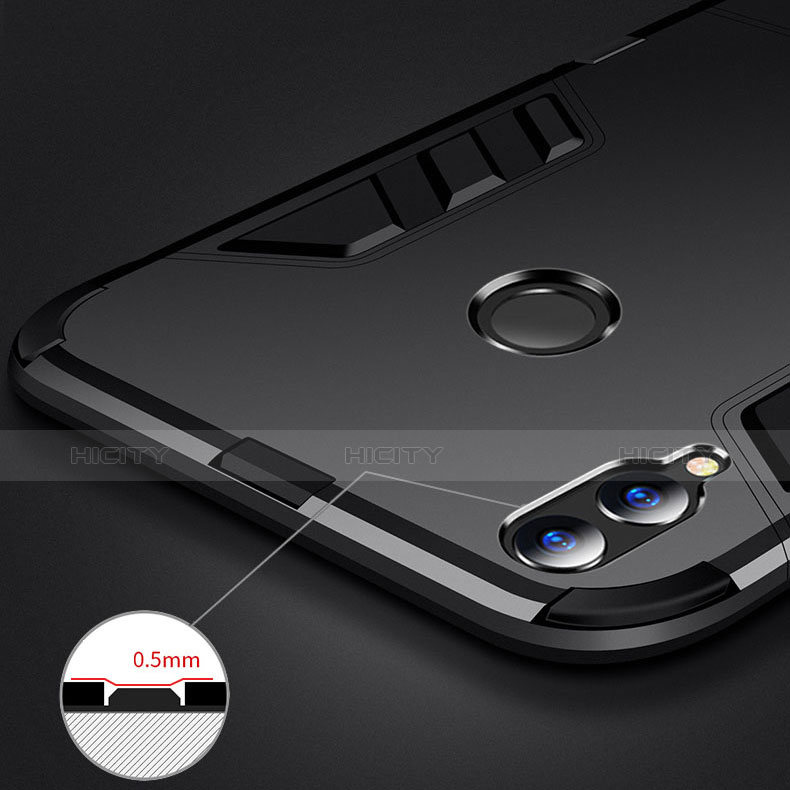 Custodia Silicone e Plastica Opaca Cover con Supporto per Huawei Enjoy 9 Plus