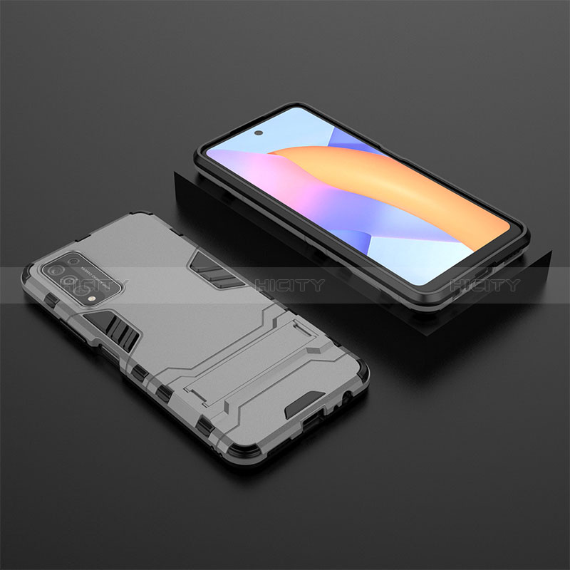 Custodia Silicone e Plastica Opaca Cover con Supporto per Huawei Honor 10X Lite