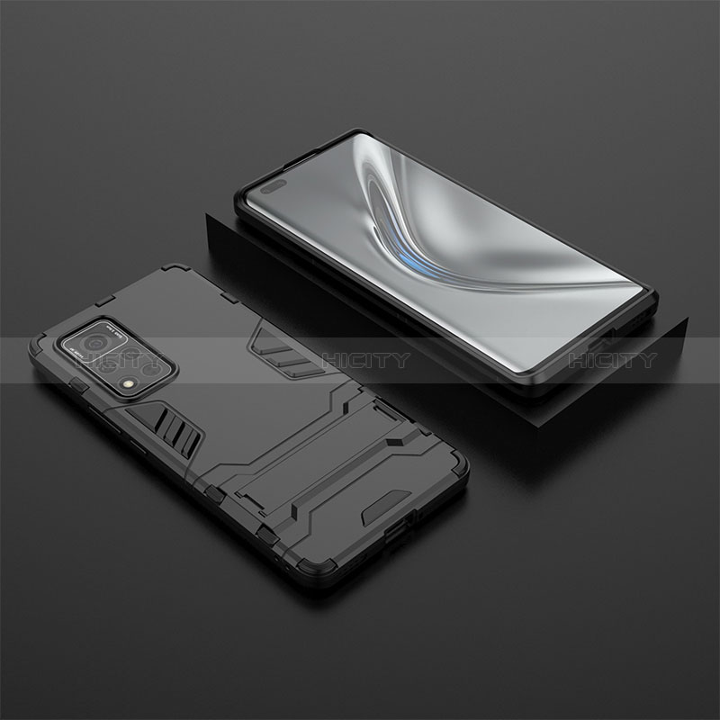 Custodia Silicone e Plastica Opaca Cover con Supporto per Huawei Honor V40 5G