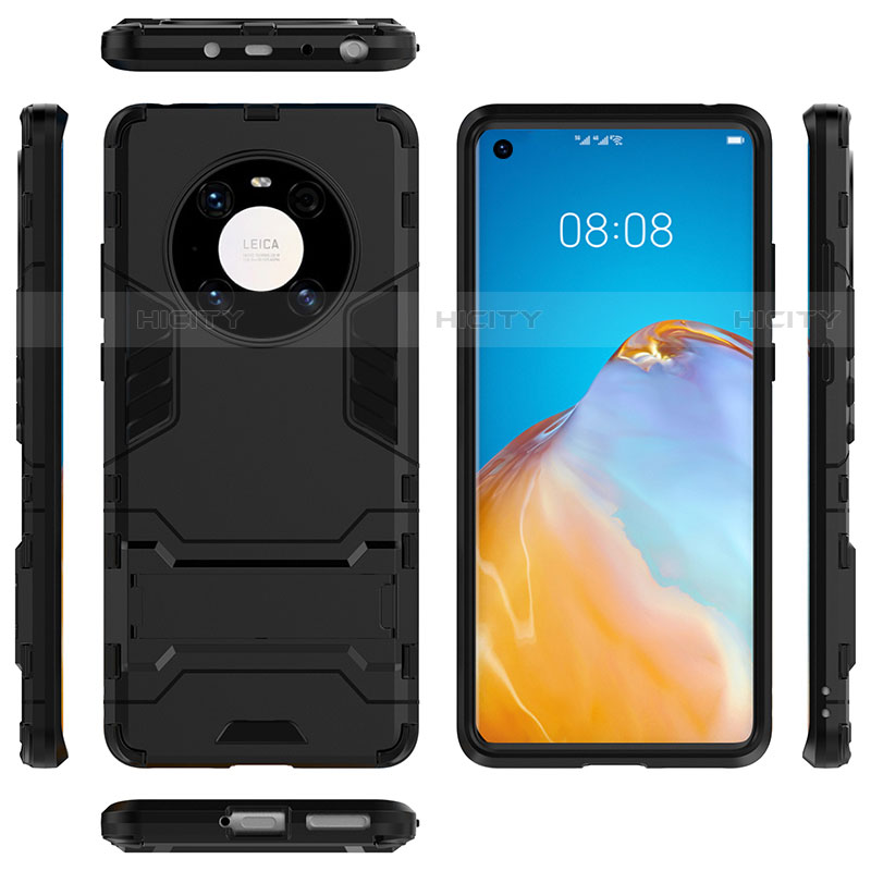 Custodia Silicone e Plastica Opaca Cover con Supporto per Huawei Mate 40