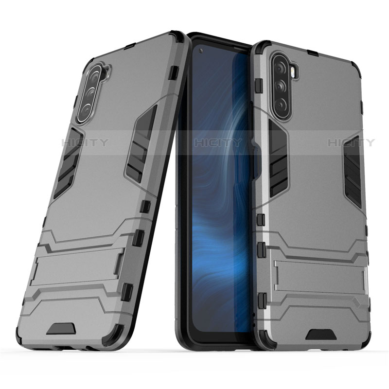 Custodia Silicone e Plastica Opaca Cover con Supporto per Huawei Mate 40 Lite 5G