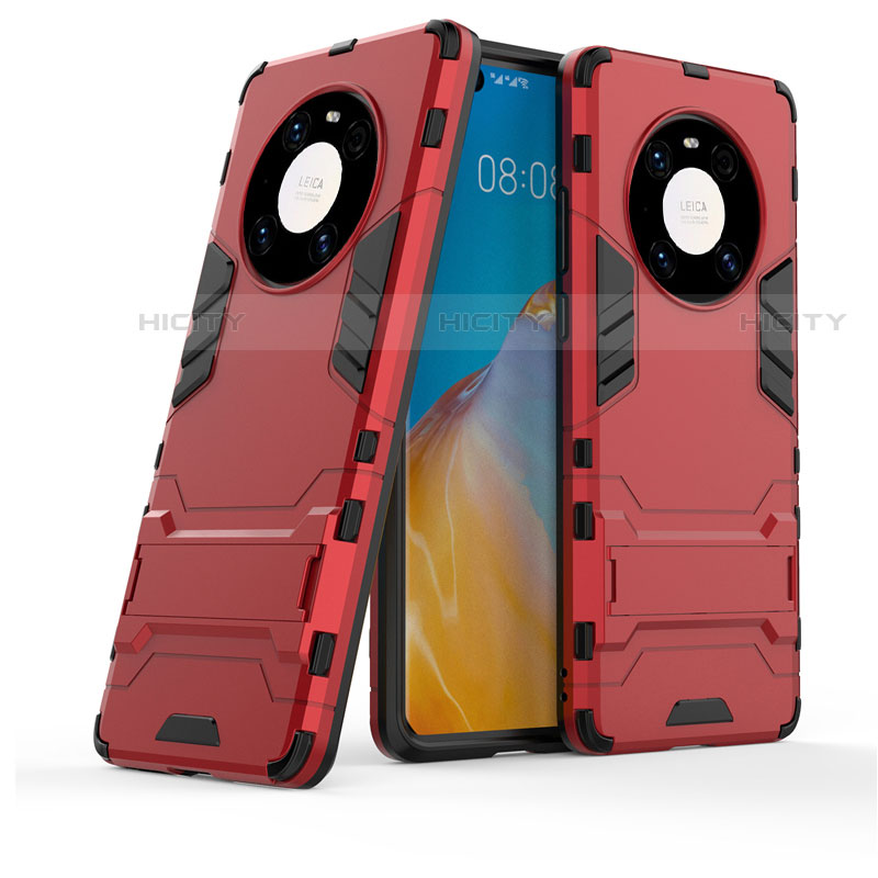 Custodia Silicone e Plastica Opaca Cover con Supporto per Huawei Mate 40E 5G