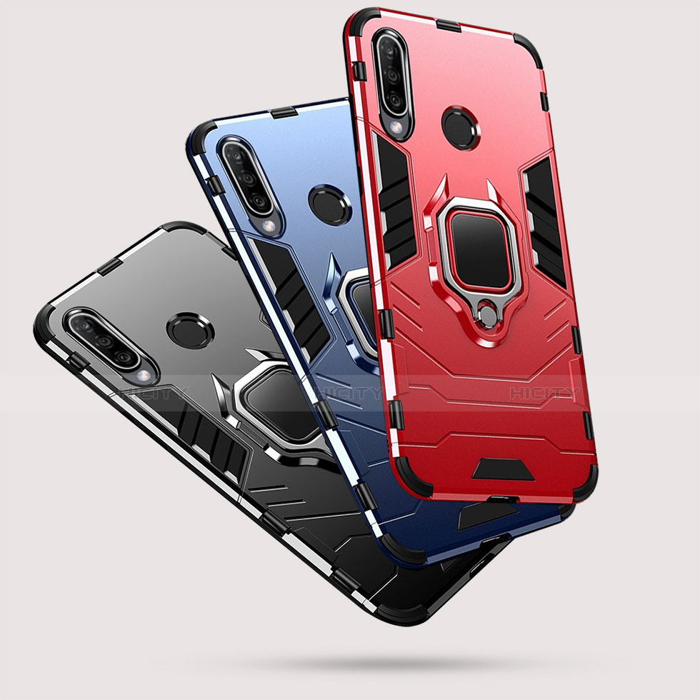 Custodia Silicone e Plastica Opaca Cover con Supporto per Huawei Nova 4e