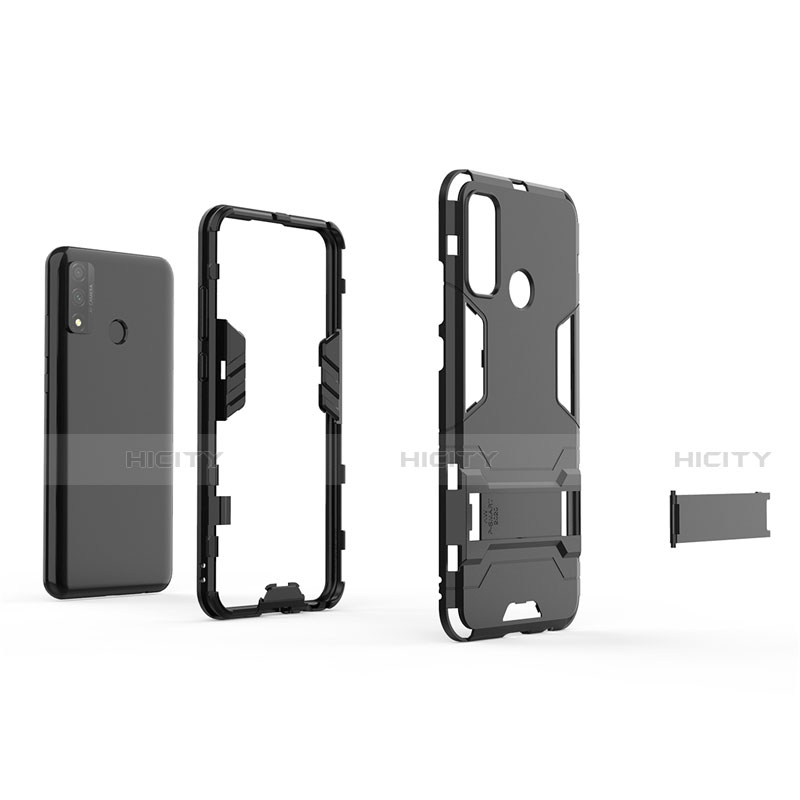 Custodia Silicone e Plastica Opaca Cover con Supporto per Huawei Nova Lite 3 Plus