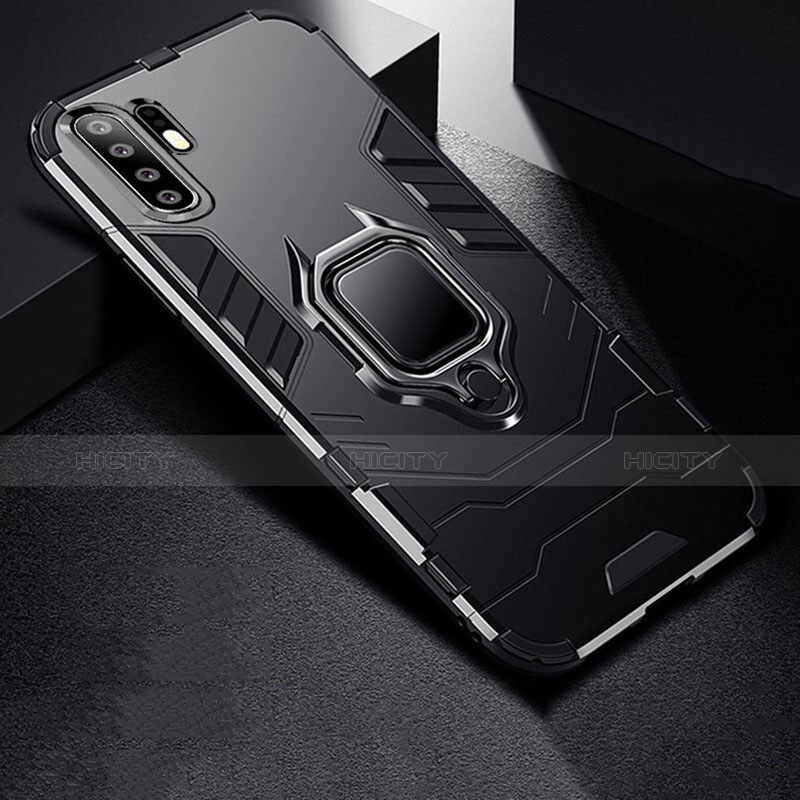 Custodia Silicone e Plastica Opaca Cover con Supporto per Huawei P30 Pro New Edition