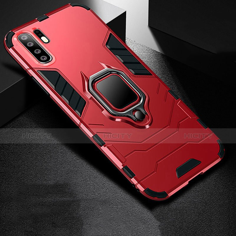 Custodia Silicone e Plastica Opaca Cover con Supporto per Huawei P30 Pro New Edition