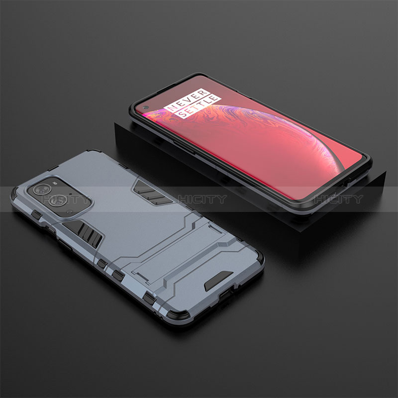 Custodia Silicone e Plastica Opaca Cover con Supporto per OnePlus 9 Pro 5G