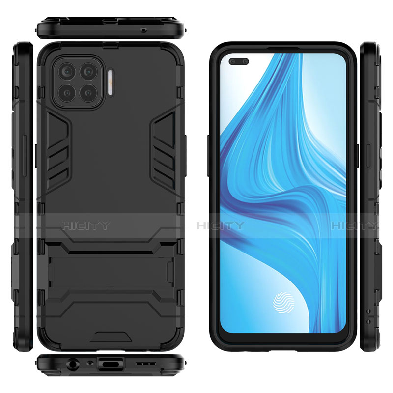 Custodia Silicone e Plastica Opaca Cover con Supporto per Oppo A93