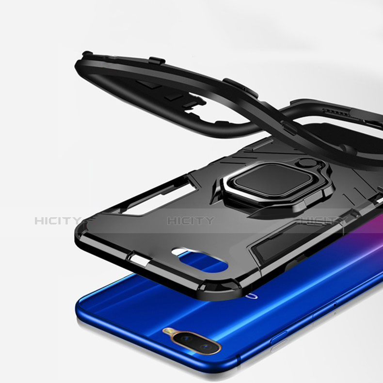 Custodia Silicone e Plastica Opaca Cover con Supporto per Oppo RX17 Neo